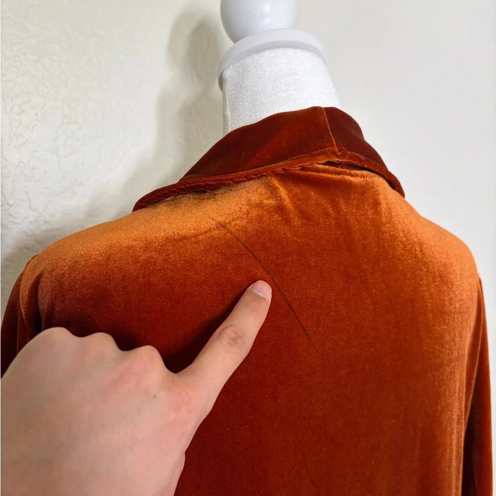 Vintage Rust Velvet Robe - Picture 3 of 4
